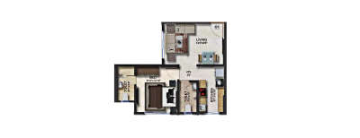 Romell Rhythm, 1 BHK-400 Sq.ft