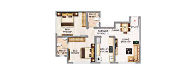 Adityaraj Gold, 2 BHK-535 Sq.ft