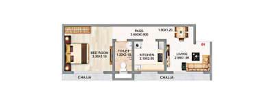 Adityaraj Pride, 1 BHK-330 Sq.ft