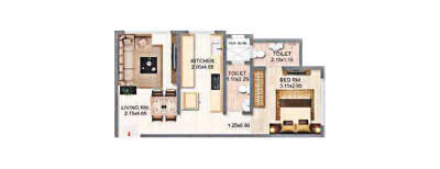 Adityaraj Saphalya, 1 BHK-424 Sq.ft