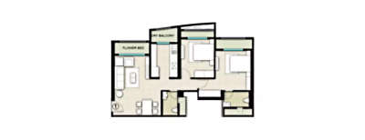 Majestic Tower, 2 BHK-710 Sq.ft