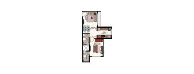 Romell Allure, 1 BHK-407 Sq.ft