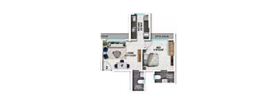 Romell Amore, 1 BHK-399 Sq.ft