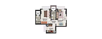 Romell Euphoria, 1 BHK-393 Sq.ft