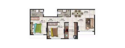 Romell Vasanthi, 2 BHK-547 Sq.ft