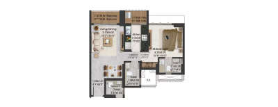 Adani Triumph, 1 BHK-499 Sq.ft