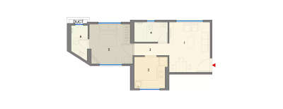 A & O Bellevue, 1 BHK-398 Sq.ft