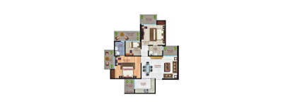 Apex Athena, 2.5 BHK-1295 Sq.ft
