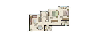 Divine Shelter, 2 BHK-762 Sq.ft
