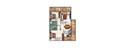 Pyramid Bilberry, 2 BHK-923 Sq.ft