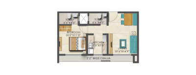 Vardhan Royale, 1 BHK-399 Sq.ft