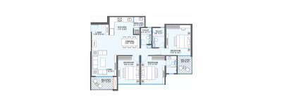 Shubh Tristar, 3 BHK-1268 Sq.ft