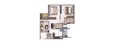 Shapoorji Joyville Celestia, 2 BHK-593 Sq.ft