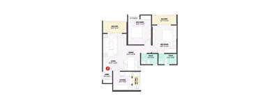 Engineers The Trinity, 2 BHK-818 Sq.ft
