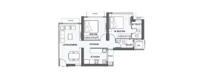 Wadhwa Atmosphere, 2 BHK-584 Sq.ft