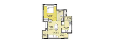 Ajmera Mission Mumbai, 1 BHK-379 Sq.ft