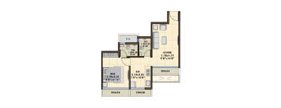 Siddhivinayak Anaya, 1 BHK-371 Sq.ft