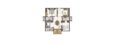 Radhey Skye, 2 BHK-1325 Sq.ft
