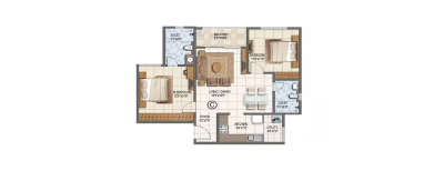 Shriram Serenity, 2 BHK-1085 Sq.ft