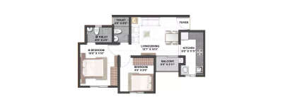 Shriram WYT Field, 2 BHK-745 Sq.ft
