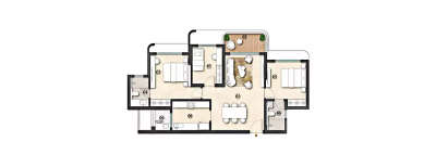 Lodha Altus, 3 BHK-1086 Sq.ft