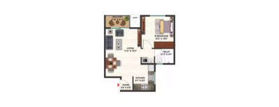 Sattva Aeropolis, 1 BHK-666 Sq.ft