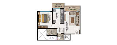 Shubham Jijai Tulsi, 1 BHK-433 Sq.ft
