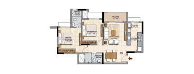 Ozone Urbana, 2 BHK-937 Sq.ft