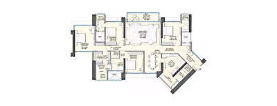 Hubtown 25 Downtown, 4 BHK-3437 Sq.ft