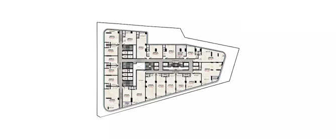 Transcon UNO Santacruz - Floor plan Commercial Office 600 Sq.ft