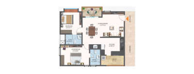 SRIAS Tiara, 2 BHK-1290 Sq.ft