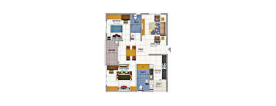The Happening Heights, 2 BHK-1174 Sq.ft