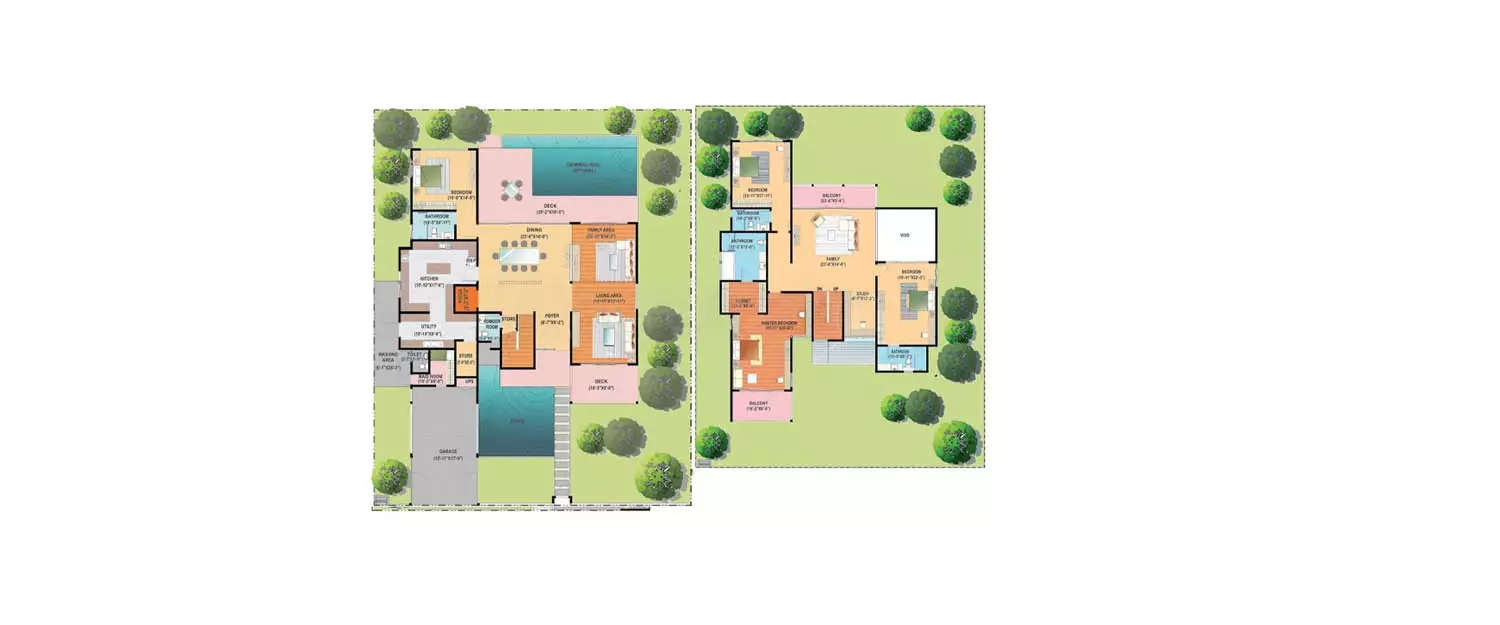 Floor plan for 4 BHK