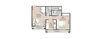 JVM Corner Stone, 1 BHK-434 Sq.ft