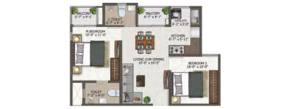 Sowparnika Euphoria, 2 BHK-909 Sq.ft
