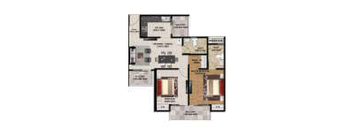 Hi Castle, 2 BHK-642 Sq.ft