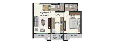 Satre Happynest, 1 BHK-420 Sq.ft