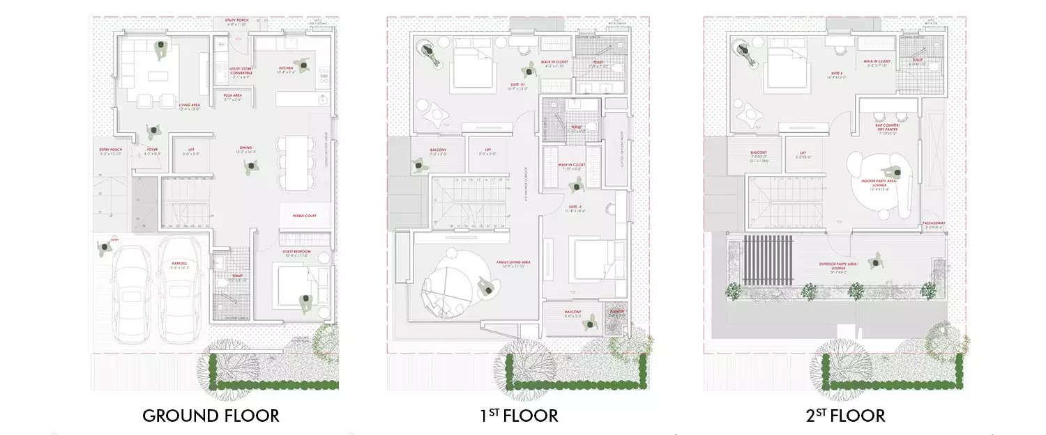 Floor plan for 4 BHK