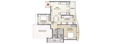 Atlantis Residency, 2 BHK-583 Sq.ft