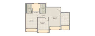 Hiranandani Delanna, 2 BHK-702 Sq.ft