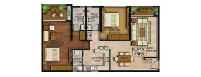 Rajarajeshware Prashanti Balu Enclave, 2 BHK-1591 Sq.ft