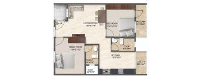 DS MAX SkyGrand, 2 BHK-1026 Sq.ft