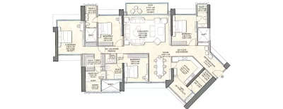 Supreme 19, 4 BHK-1761 Sq.ft