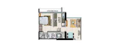 Ariana Residency, 1 BHK-371 Sq.ft