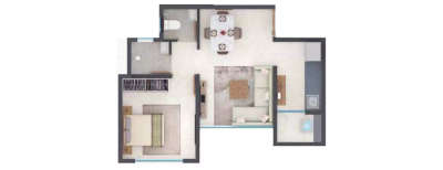 Poddar Wondercity, 1 BHK-337 Sq.ft