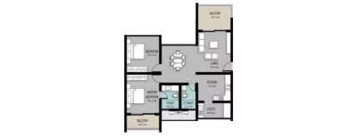 ELV High Garden, 2 BHK-1300 Sq.ft