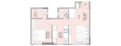 Queens Park, 1 BHK-413 Sq.ft