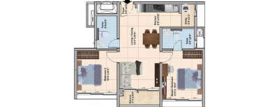 TVS Emerald Elements, 2 BHK-934 Sq.ft