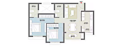 Century Novus, 2 BHK-1010 Sq.ft