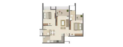 Rohan Nidita, 2 BHK-758 Sq.ft